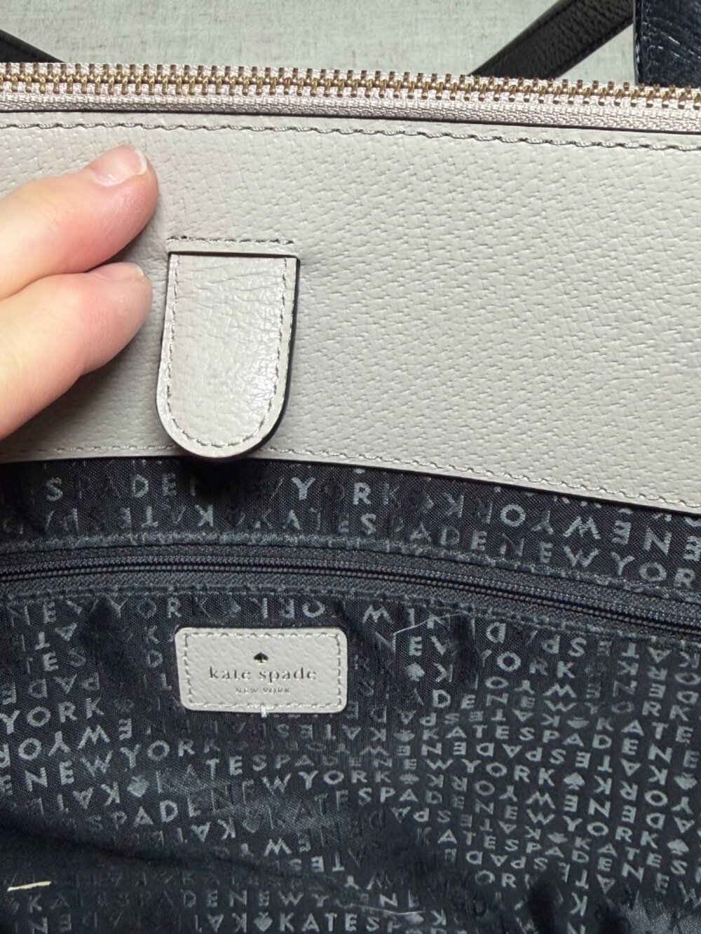 NWOT / Never Used Kate Spade New York Colorblock Leather Satchel Tote Bag - Picture 7 of 10